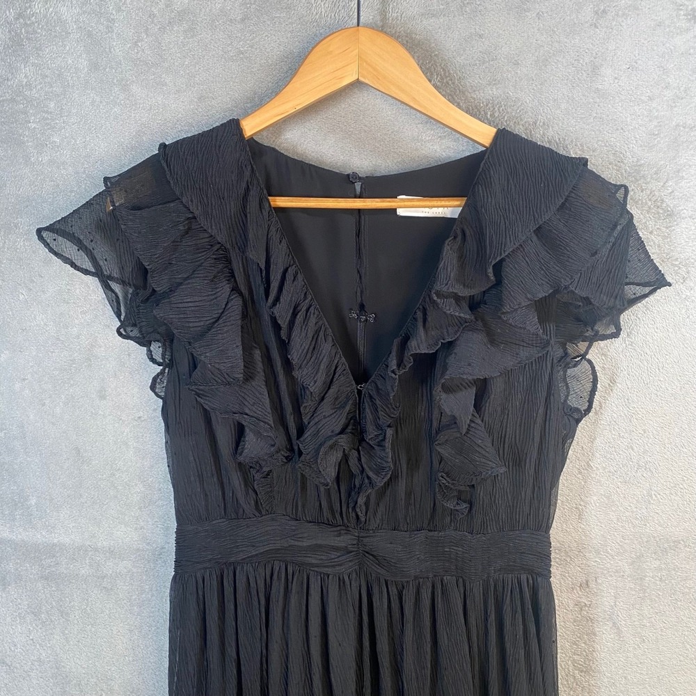 ASTR the Label Tiered Maxi Dress Womens Large Dark Coquette Romantic Whimsigoth - Picture 3 of 8